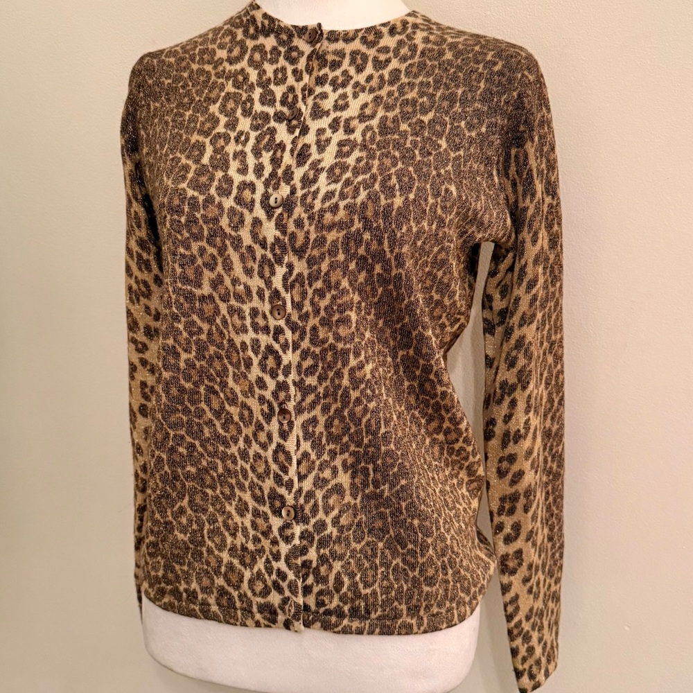 Leopard Print Sweater - image 1